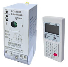Medidor de energía monofásico de prepago para montaje en riel (STS DDSY1088-D)