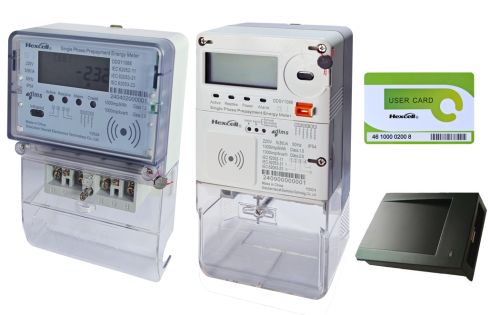 Medidor de energía monofásico con tarjeta RF prepago/postpago (DDSY1088/DDS1088)